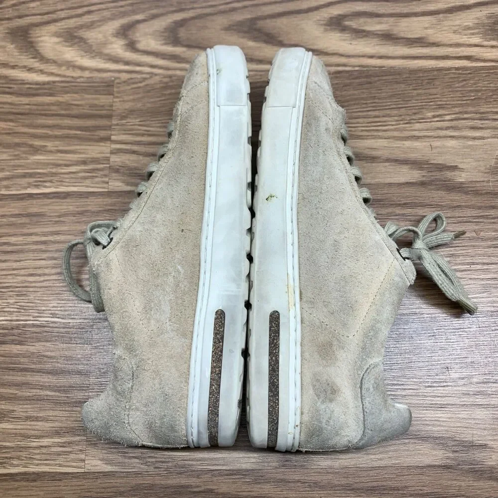 Birkenstock‎ Womens BEND LOW Beige Suede Leather Comfort Sneakers 40